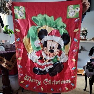 Disney Red and Green Mickey Mouse Holiday Throw